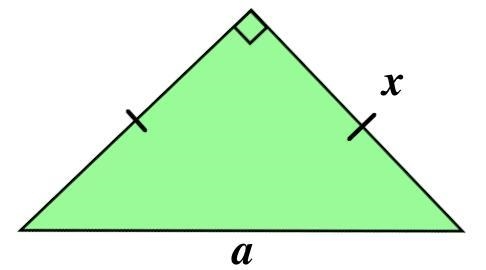 Given that a= 6 m, work out x Give your answer as an exact surd in its simplest form-example-1