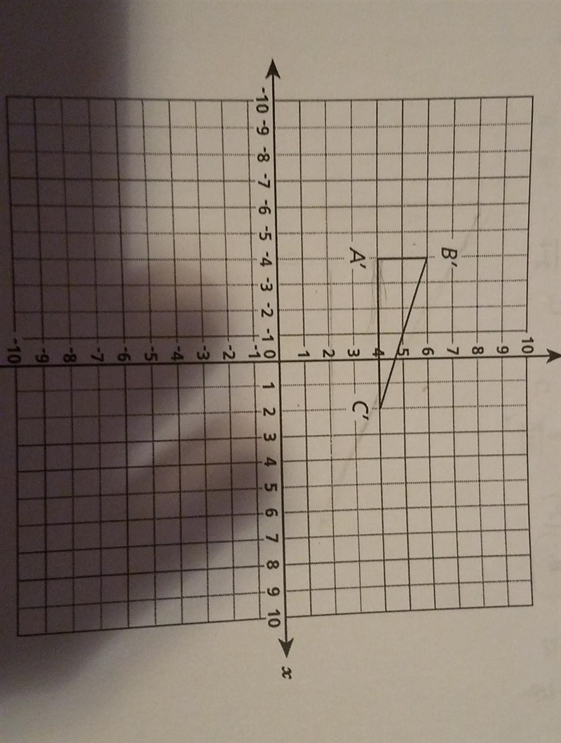 When ABC was dialed by a scale factor of 2, centered at the origin, the result was-example-1