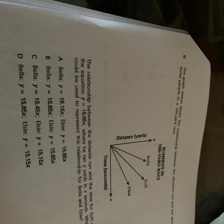 the relationship between the distance run and the time for kofi can be represented-example-1