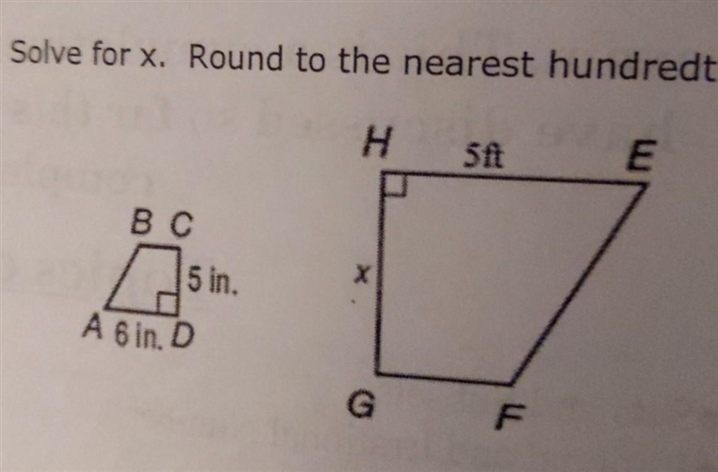 Solve to find X. Rounded ​-example-1