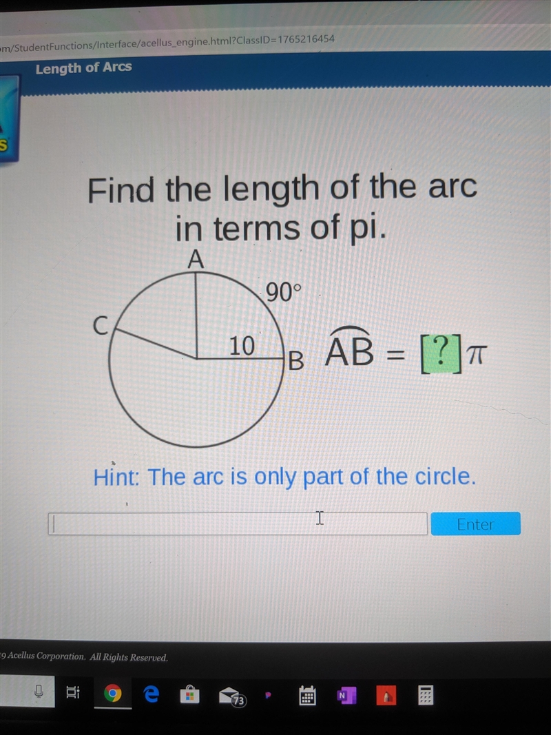 How do I find out what the fraction is? 90/360 = 1/4. So I have 2πr•90/360 2π•10•1/4 20π•1/4 Where-example-1