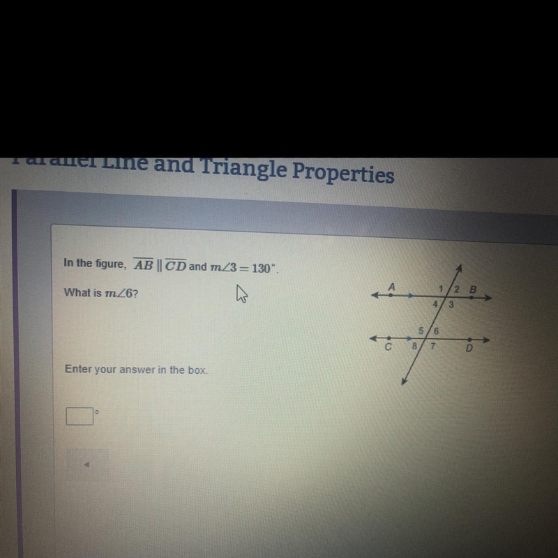 In this figure m<3=130 What is m<6 ?-example-1