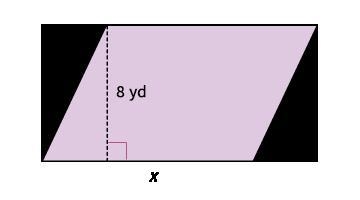 The area of this parallelogram is 120 yd2. Find the value of x.-example-1