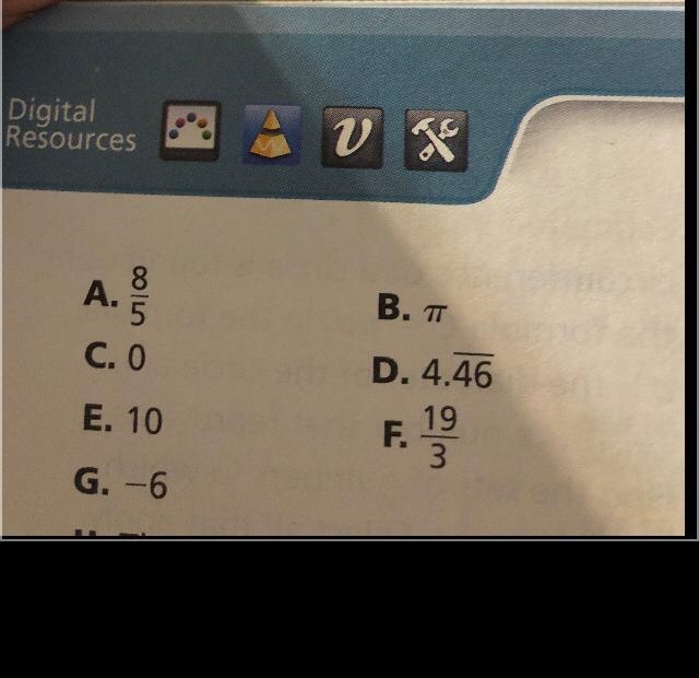 Which numbers are rational ?select all that apply-example-1