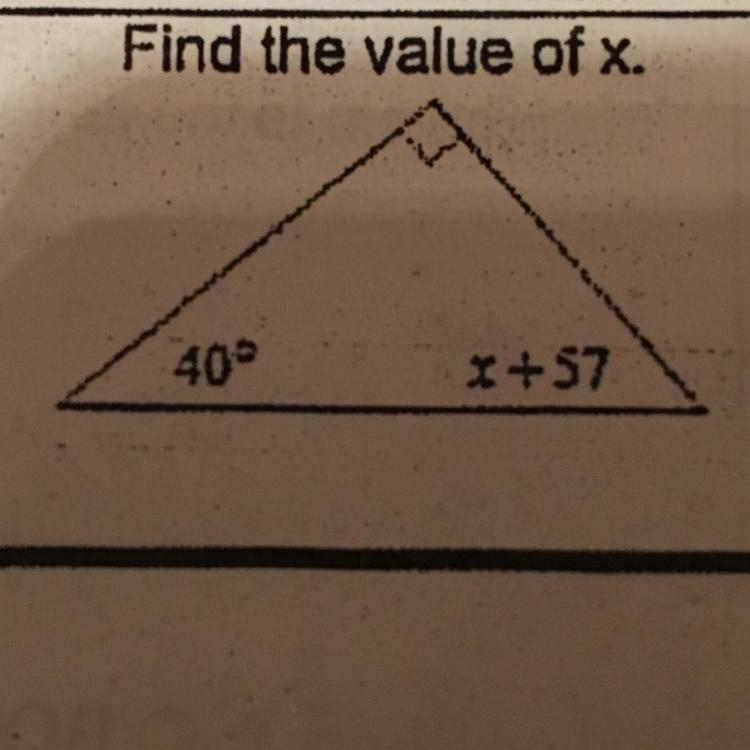 Find the value of x (really need help with this)-example-1