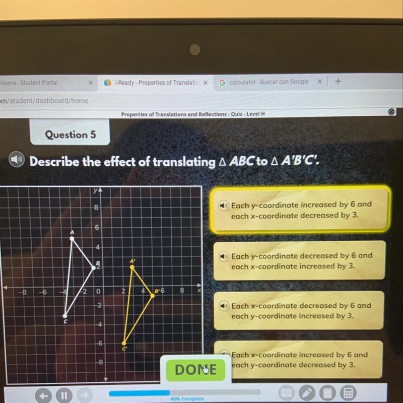 Describe de effect of translating abc to a’b’c’-example-1