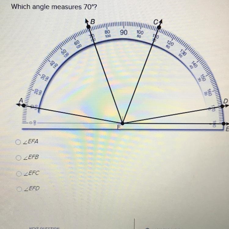 Which angle measures 70°-example-1