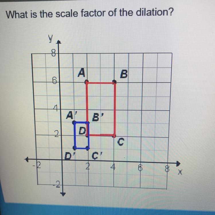 What is the scale factor of the dilation?-example-1