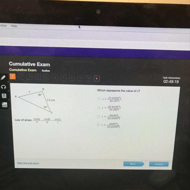 Which presents the value of c-example-1