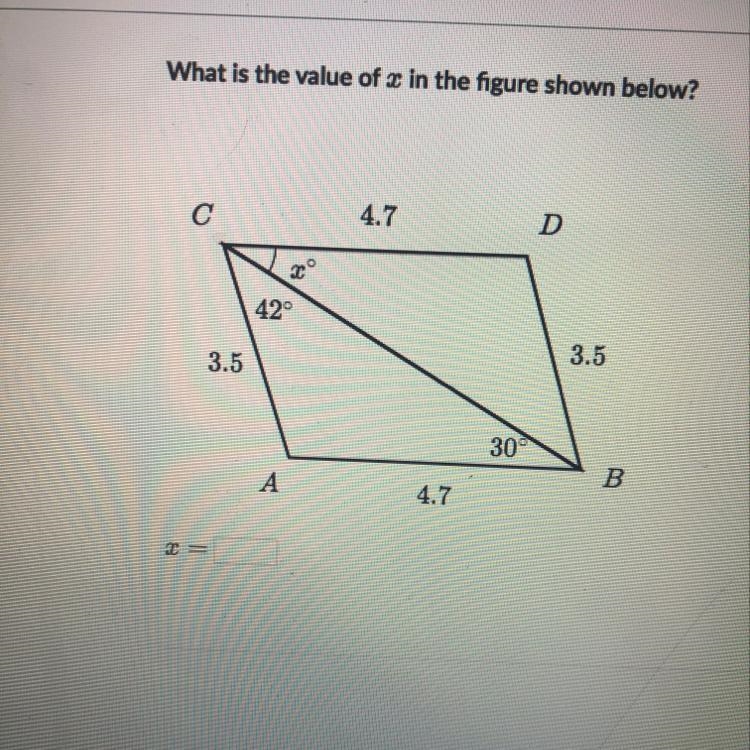 What is the value of x in the figure shown below?-example-1