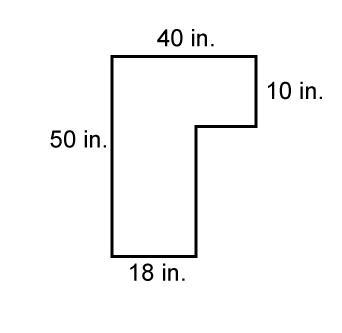 What is the perimeter of the figure? 180 in. 64 in. 65 in. 72 in.-example-1