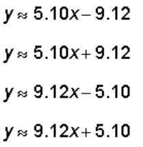 What is the equation of the line of best fit given by a regression calculator for-example-3