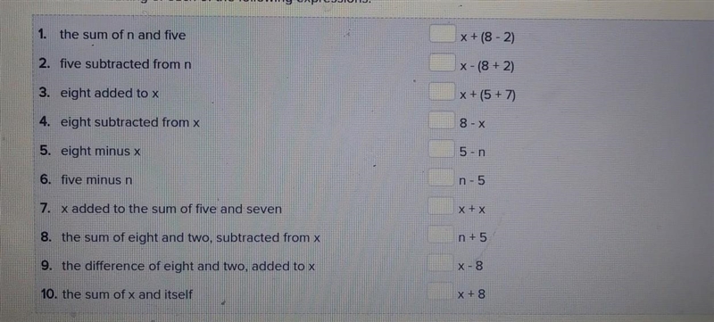 Match the meaning of each of the following expressions​-example-1