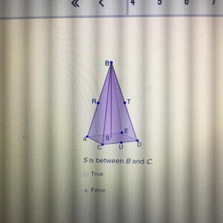 S is between Band C. True False-example-1