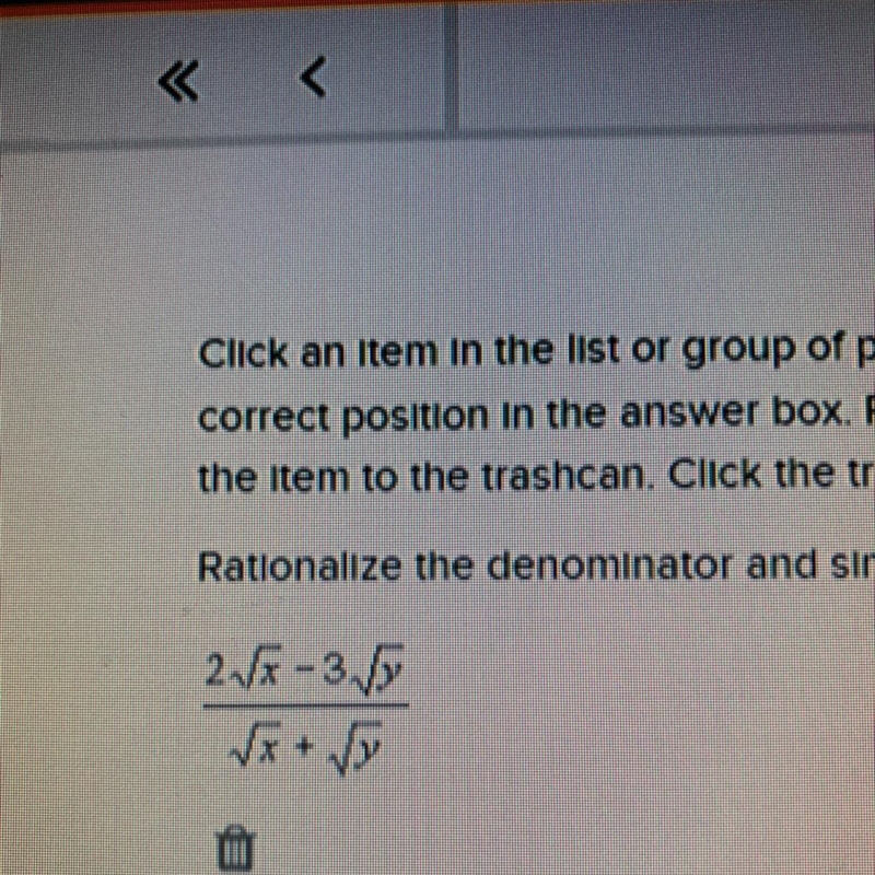 Rationalize the denominator and simplify.-example-1