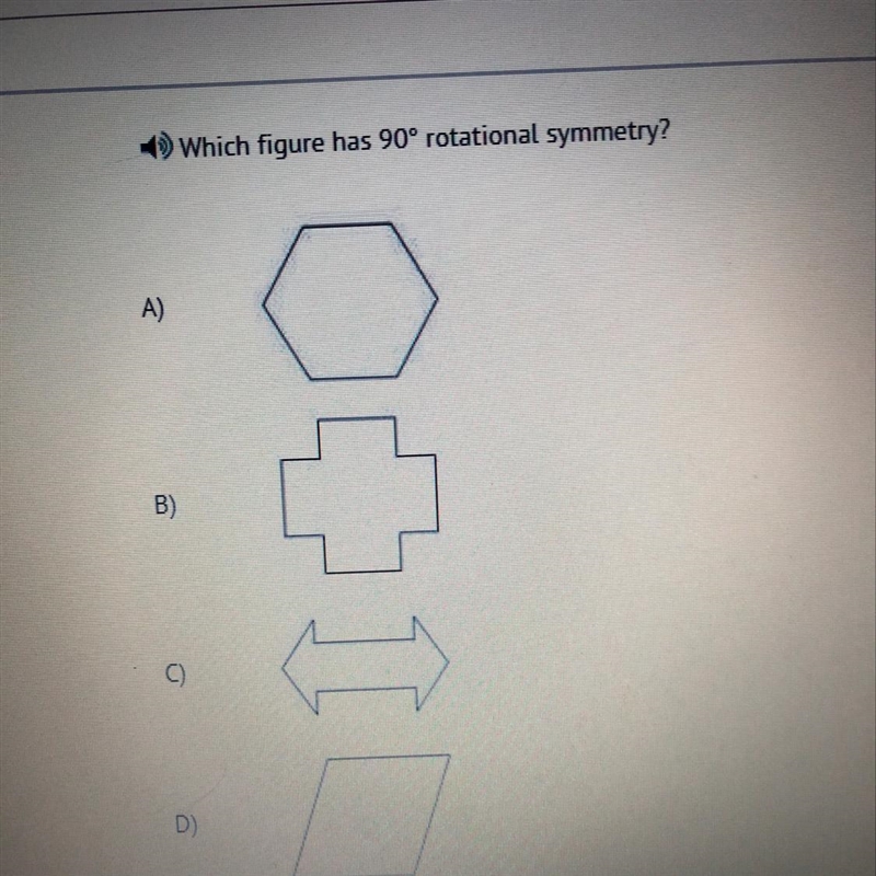 Which figure has 90 rotational symmetry?-example-1