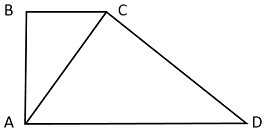 ABCD is a trapezoid (AD∥ BC). BC = 5 cm, m∠ACD = m∠ABC = 90°, m∠BAC = 30°. Find the-example-1