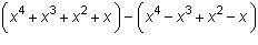 What is the difference of the polynomials? (Picture attached) a. 2x^2 b. 2x^3 + 2x-example-1