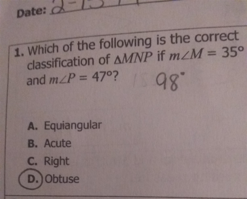 Which of the following is the correct classification of ∆mnp if m<m=35° and m&lt-example-1