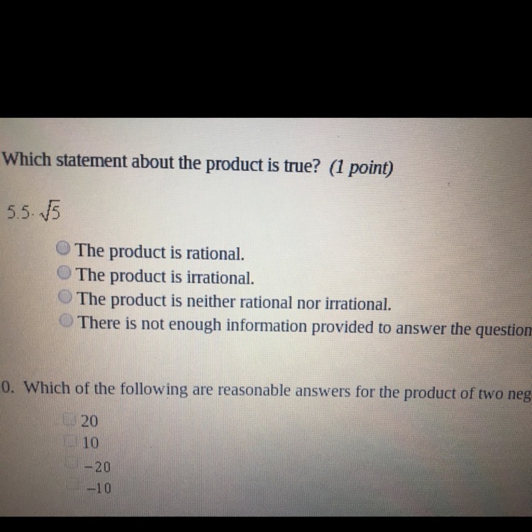 Which statement about the product is true?-example-1