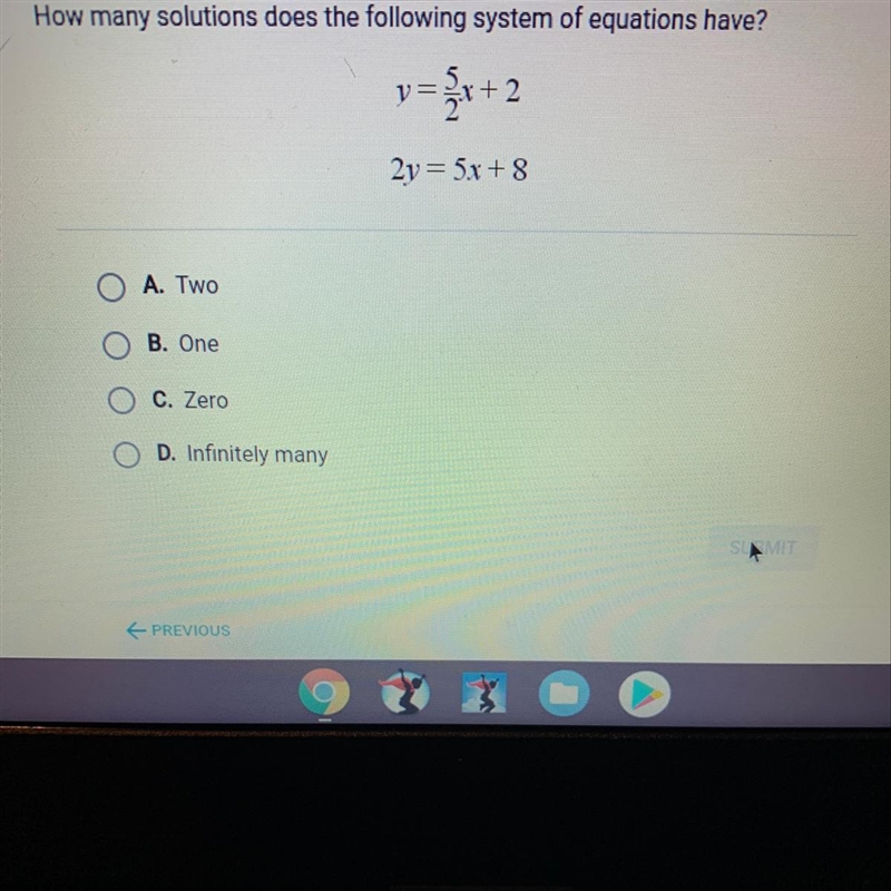 How many solutions does the following system of equations have-example-1