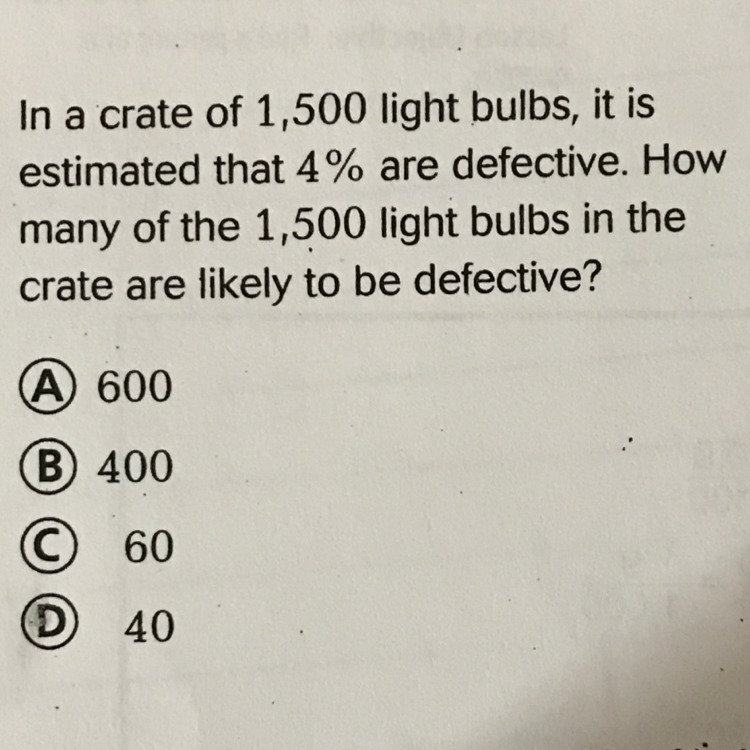 How many of the 1,500 light bulbs in the crate are defective-example-1