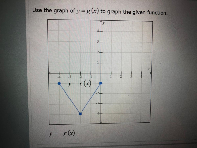 Use the graph of y =g(x) to graph the given function.-example-1