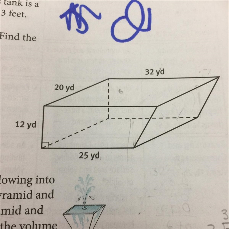 How to find the volume of this shape? I’m really struggling!!!!-example-1