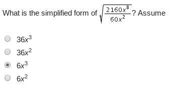 What is the simplified form of 2160x8/60x2? Assume 36x3 36x2 6x3 6x2 *see image-example-1