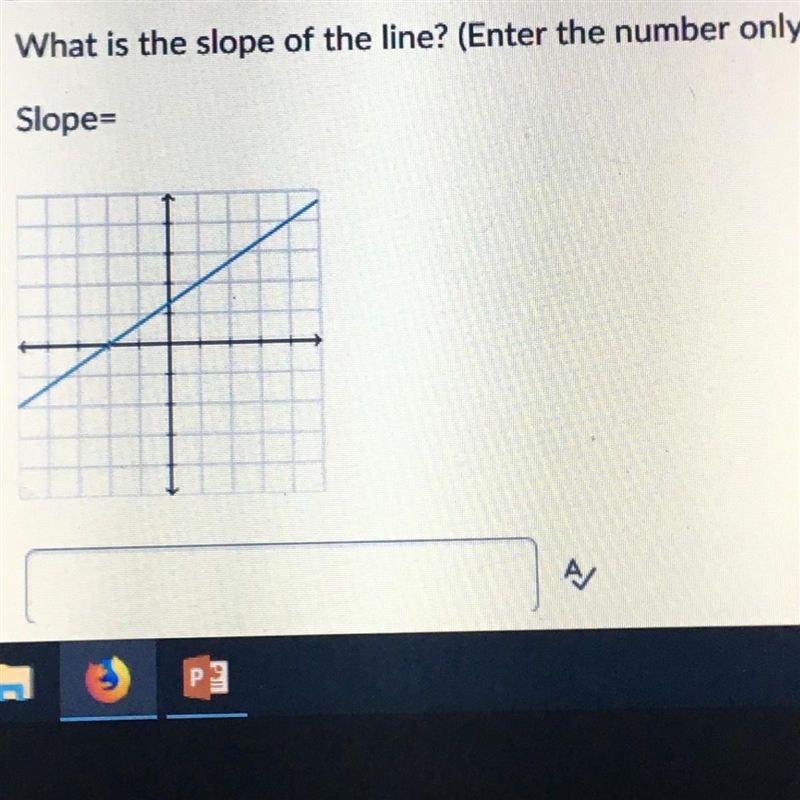 What is the slope of the line? (Enter the number only.) Slope=-example-1