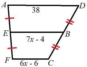 Find the value of EB. A. 5 B. 11 C. 31 D. 25-example-1