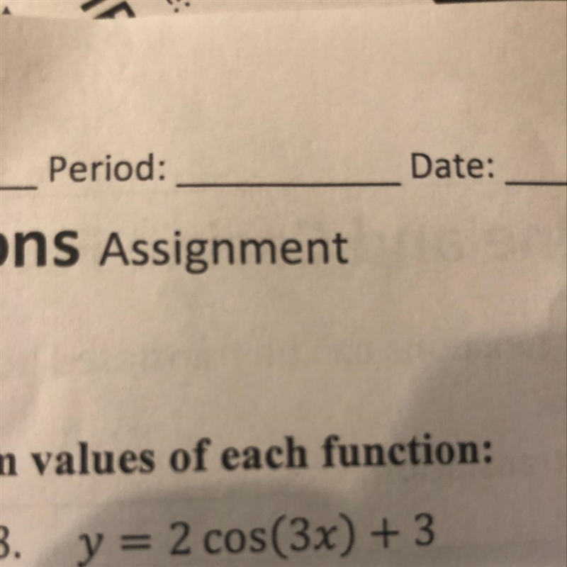 Identify the vertical shift maximum and minimum values of each function-example-1