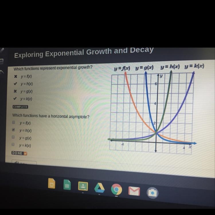 Which functions have a horizontal asymptote?-example-1