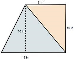 Daisy is making an abstract painting with two triangles. The dimensions of the painting-example-1