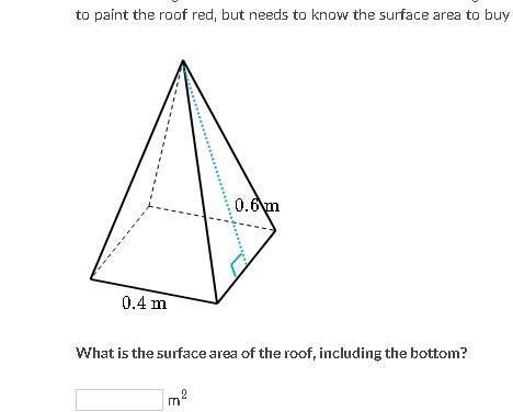 Amir is building a birdhouse that looks like a castle. The diagram shows the roof-example-1