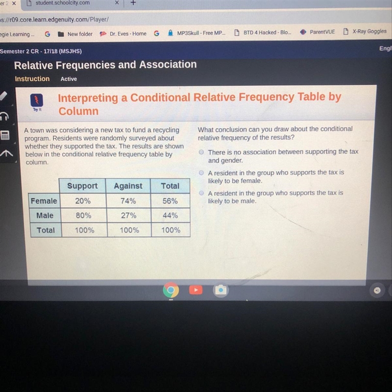 A town was considering a new tax to fund a recycling program residents were randomly-example-1