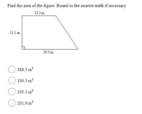 10 points. Find the area of the figure. Round to the nearest tenth if necessary.-example-1