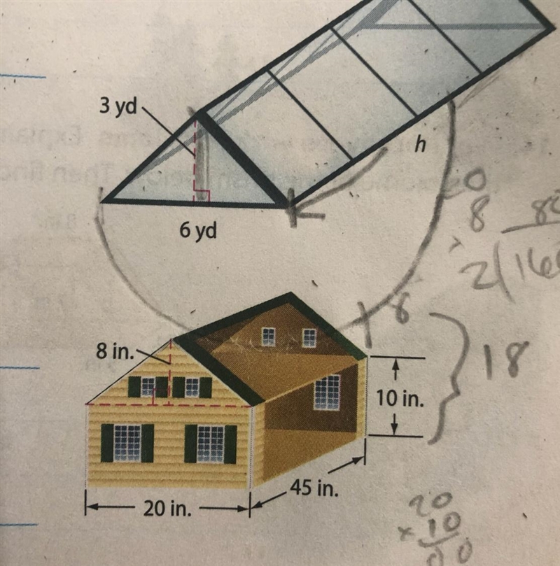 Mr. Stanford’s greenhouse has the dimensions shown. The volume of the greenhouse is-example-1