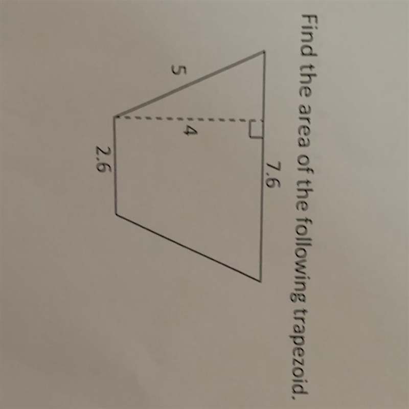 Find the area of a trapezoid-example-1