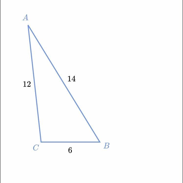 Find measure of angle A Round to the nearest degree-example-1