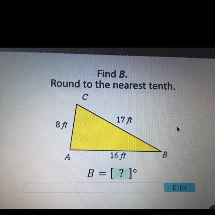 Need help! Law of cosines...find b round to the nearest tenth please-example-1