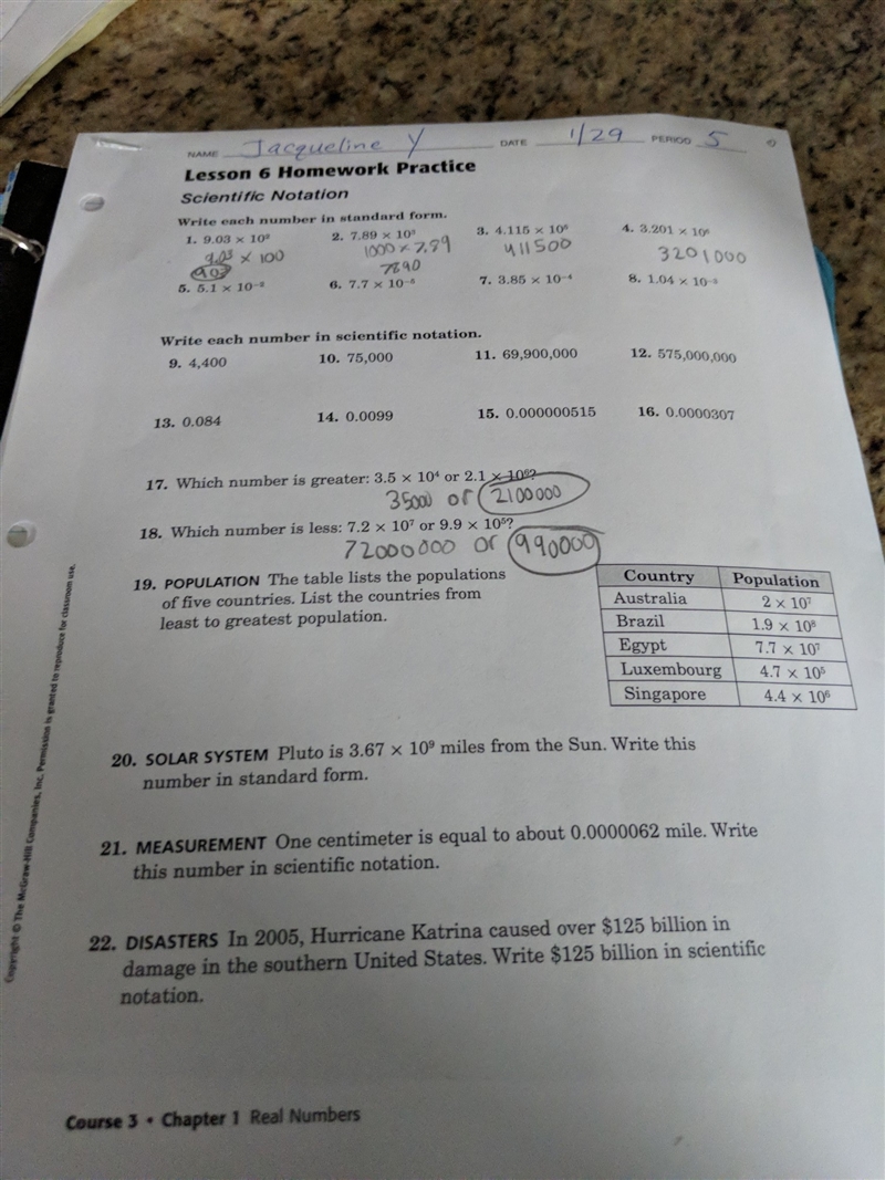 Help me please answer all because idk if I was correct scientific notation-example-1