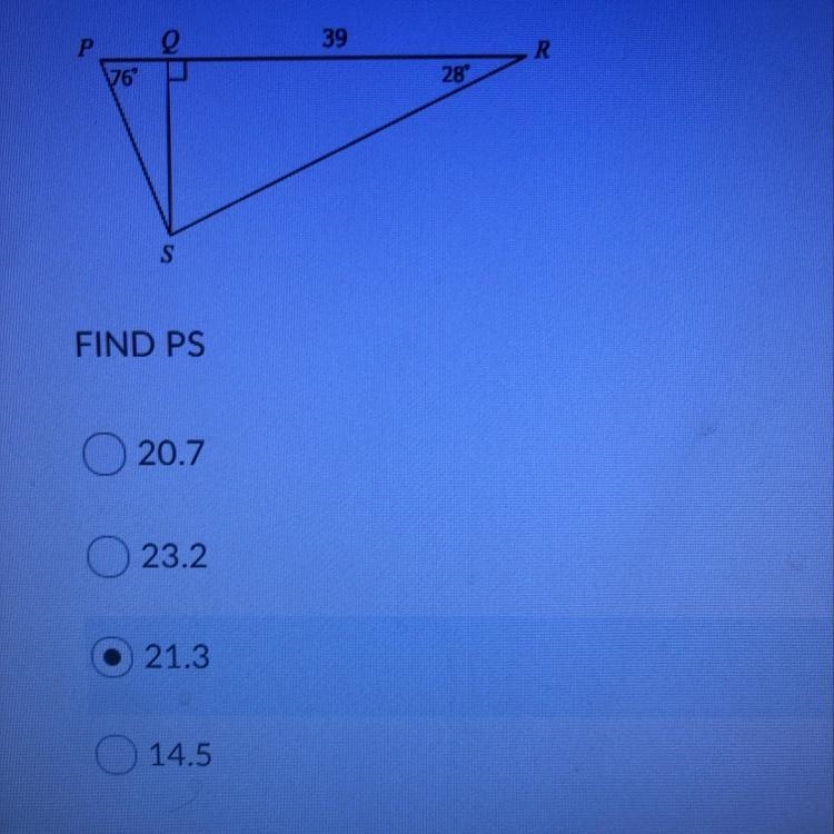 I also need help with this tri trig I think the answer is 20.73 but there’s no answer-example-1