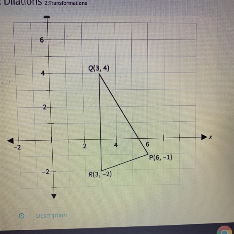 What are the coordinates of the image of R for a dilation with center (0,0) and a-example-1