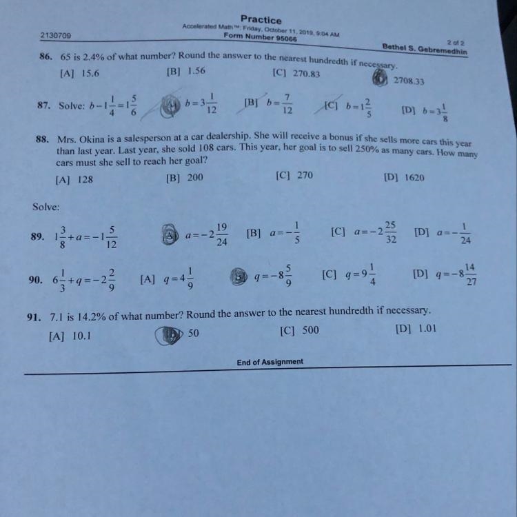 I need help on number 88! Explain how you got the answer please and thank you !-example-1