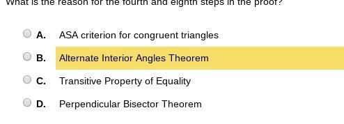 Given: See the diagram. Prove: DC = DB Statement Reason 1. given 2. AG = GC given-example-1