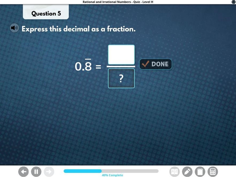 Express this decimal as a fraction. please explain as well.-example-1