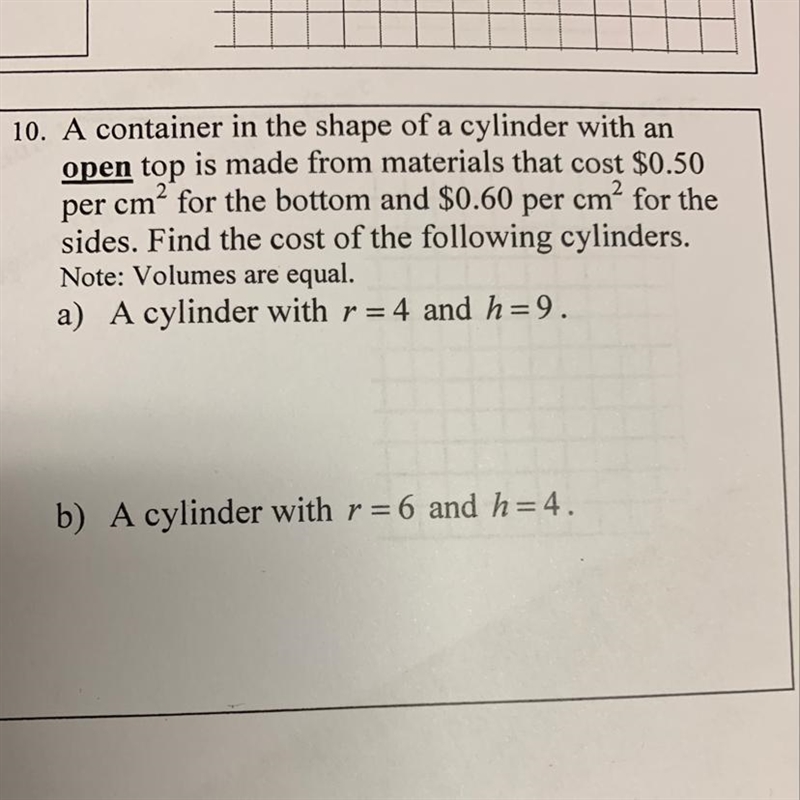 I need to know the cost of the following cylinders-example-1