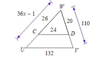 PLEASE HELP FAST! Find the length of CU. The triangles are similar. Show your work-example-1