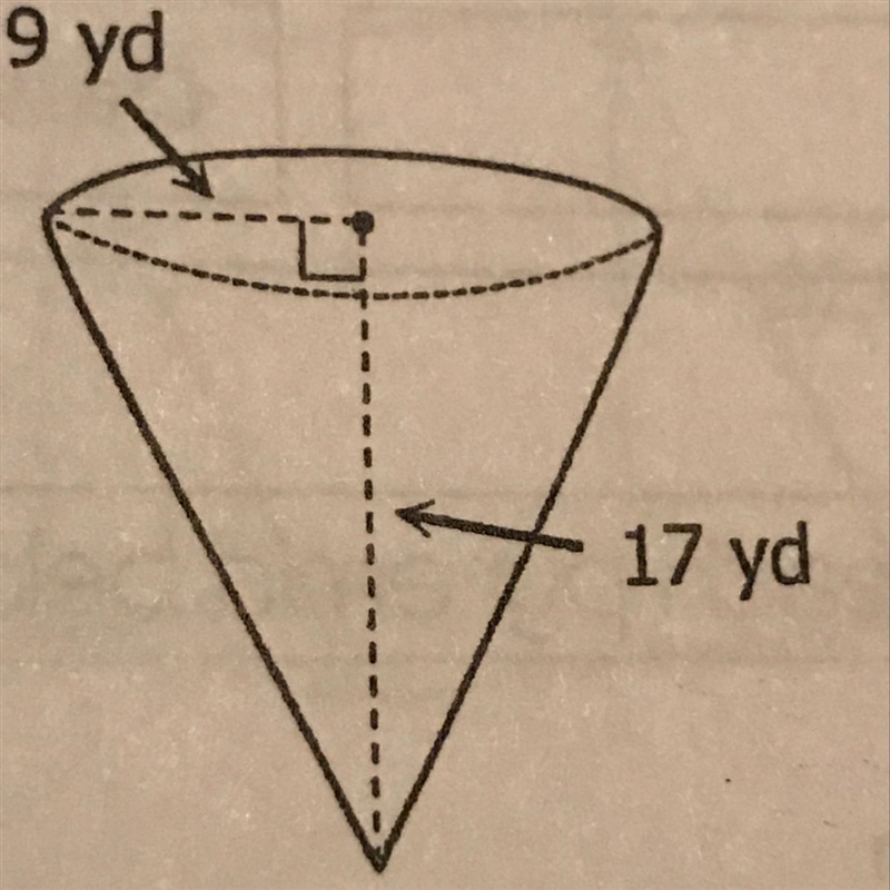 Find the volume of each cone below-example-1